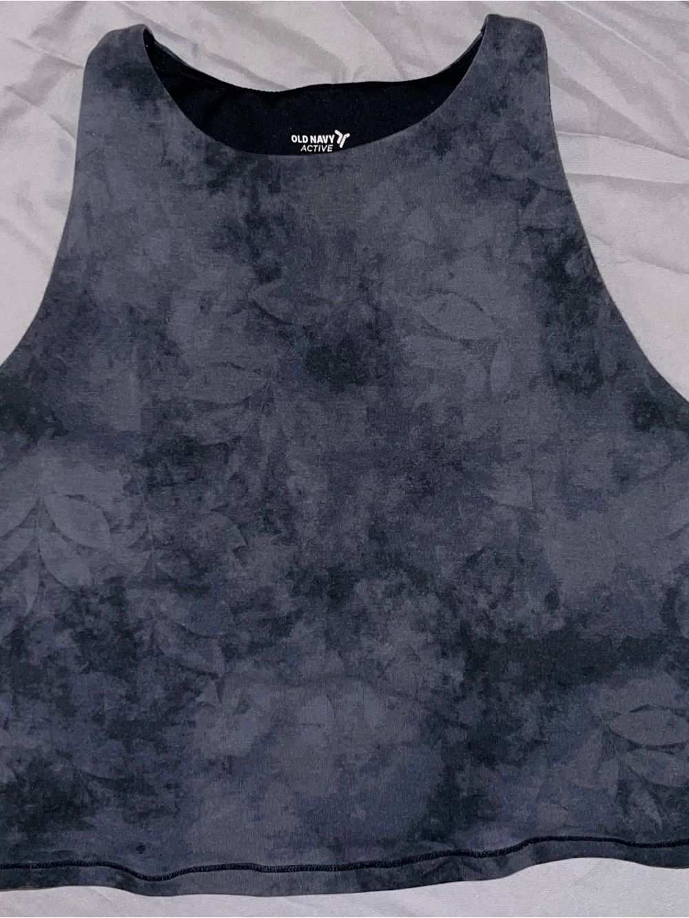 Old Navy Black Camouflage-Leaf Active Tank for Men